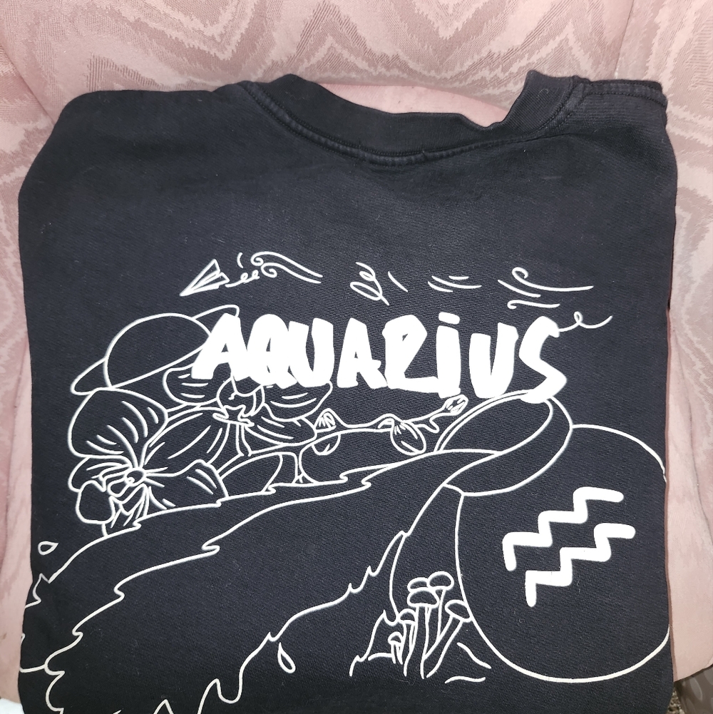 Good American Aquarius Black Graphic Sweatshirt Size 6 Or 3X